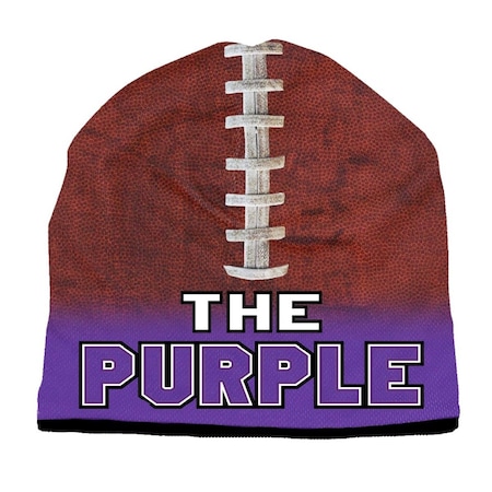 American Mills Beanie The Purple Sublimated Football 1122702526